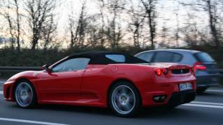 Ferrari F430 Spider flybysdownshiftsrevs on Autobahn tunnels [upl. by Aserehtairam973]