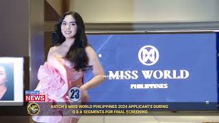 Batch 5 MISS WORLD PHILIPPINES 2024 Final Screning QampA Segment [upl. by Tansy227]