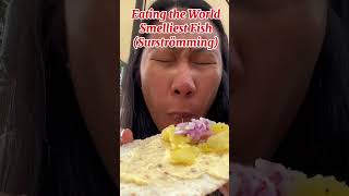 Eating the World Smelliest Fish Surströmming [upl. by Aitsirhc]