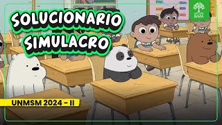 🔴 SOLUCIONARIO SIMULACRO SAN MARCOS 2024II 🌱 [upl. by Lananna]