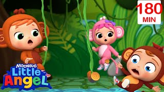 Cheeky Monkeys Song  3 Hours  Little Angel Color Songs amp Nursery Rhymes  Learn Colors amp Shapes [upl. by Eniamor]