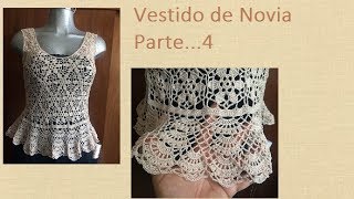 Vestido de Novia a crochet parte 4 [upl. by Reseda160]