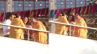 Shabana Azmi and Anusha Dandekar Enjoying Together Farhan Akhtar amp Shibani Dandekars Haldi Ceremony [upl. by Sorkin167]