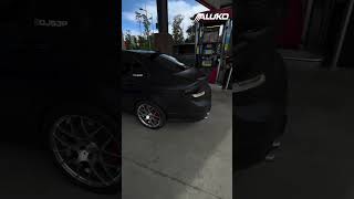 Aluko Matte Satin Ceramic Black Car Vinyl Wrap aluko automobile alukovinylwrap [upl. by Adnohsek]