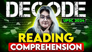 BEST Way To Do READING COMPREHENSION For UPSC 2024 🤩💯 UPSC Prelims 2024  CSAT  OnlyIAS [upl. by Drhacir394]