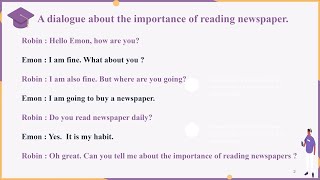 Dialogue about the Importance of Reading Newspaper [upl. by Acirderf]