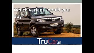 TATA Safari Storme 2017 Variants Explain LX EX VX VX 4x4 in हिन्दी  Trucar India [upl. by Jaquenette]