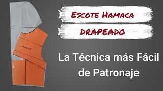 81 COMO HACER PATRONES FACILES DEL ESCOTE DRAPEADO O HAMACA [upl. by Drice]