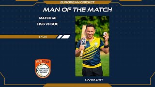 Rocking Rahim Safi racking up fifty seven runs in twenty one balls at FanCode ECS Sweden Malmo [upl. by Jules394]