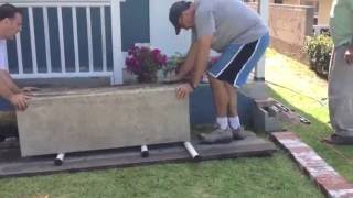 Moving a 1500 lb Concrete Block  Front Stoop Move [upl. by Annej107]