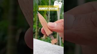 Bamboo creative with spring roll bamboogun bamboo toys archery diy single bambooshootsshorts [upl. by Naquin]