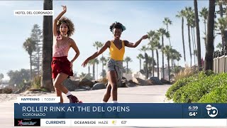 Rollerskating rink opens at Hotel Del Coronado [upl. by Oilerua]