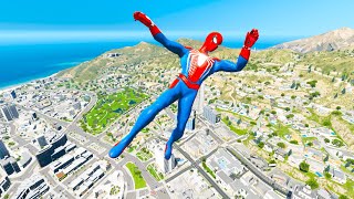 GTA 5 Spiderman Epic Jumps CompilationGTA V Fails Funny Moments [upl. by Etselec714]