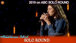 Evelyn Cormier sings “Wonderwall” RIGHT SONG CHOICE  American Idol 2019 SOLO Round [upl. by Anairb]