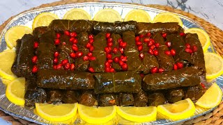 Warak Enab  Lebanese Stuffed Grape Leaves  Dolma Arabic style [upl. by Blanka928]