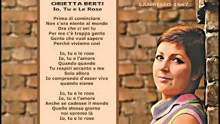 Orietta Berti  Io tu e le rose con testo [upl. by Atoked30]