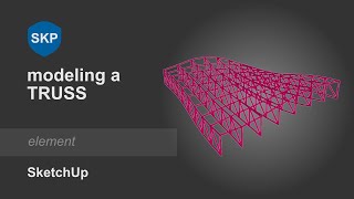 Modeling a Truss roof in SketchUp [upl. by Ninnette]