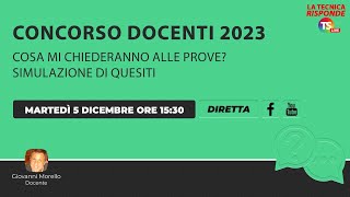 Concorso docenti 2023 cosa mi chiederanno alle prove Simulazione di quesiti [upl. by Castora]