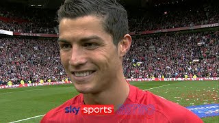 Cristiano Ronaldo after winning his last trophy with Manchester United [upl. by Irtimd142]