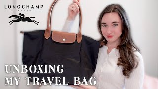 Longchamp Le Pliage Large Bag Unboxing  Review  work amp travel bag [upl. by Odlamur]