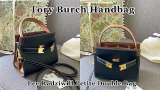 Tory Bury Lee Radziwill Petite Double Bag  Leather and Suede  Unboxing [upl. by Melda688]