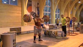 Weightlifting Vasiliy Polovnikov amp Vladimir Safonov clean  push press 190kg 21 092014 [upl. by Secundas]