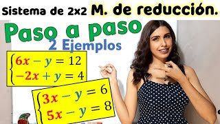 Sistema de ecuaciones de 2x2 por METODO DE REDUCCION o SUMA y RESTA [upl. by Kleeman]