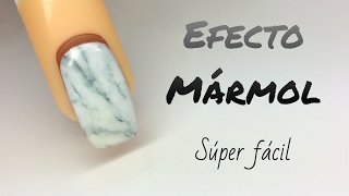 Efecto Mármol Súper Fácil  Nail Art [upl. by Waldos]