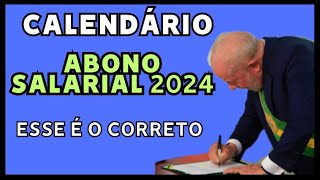 Calendário Abono Salarial PIS PASEP 2024 CALENDÁRIO CORRETO Pagamento do PIS PASEP ano Base 2022 [upl. by Elinnet]