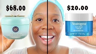 Neutrogena Hydro Boost Water Gel vsTatcha Water Cream Skincare Dupes for High end Products [upl. by Neill]