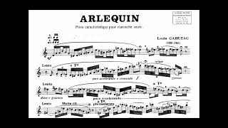 Arlequin for B flat Clarinet  L Cahuzac [upl. by Diena279]