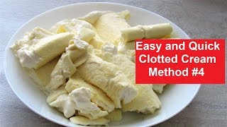 Clotted Cream the Cheap Easy and Quick Method أسرع وأسهل كيمر عراقي بمكونين فقط Method 4 [upl. by Adnahcir]