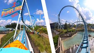 Pipeline The Surf Coaster  Sea World Orlando  POV [upl. by Carlo]