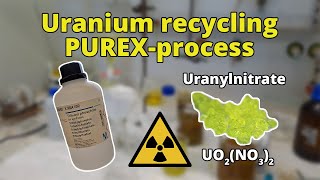 The PUREX process on a lab scale  nuclear chemistry [upl. by Acinorahs812]