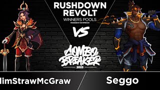 SlimStrawMcGraw Zhurong vs Seggo Seth  Rushdown Revolt Winners Pools  COMBO BREAKER 2023 [upl. by Ailb227]