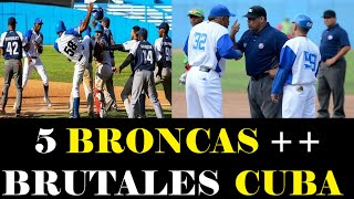 5 Peleas más Grandes de Béisbol en Cuba captados por las cámaras de la televisión béisbolcubano [upl. by Duggan]