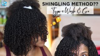 Trying the Shingling Method for my Wash amp Go More Definition 🤔  Dense Type 4 Hair [upl. by Ainek]