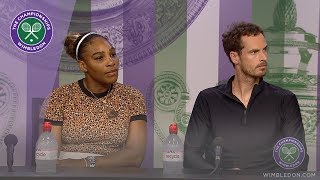 Andy Murray amp Serena Williams Second Round Mixed Doubles Press Conference Wimbledon 2019 [upl. by Heater]