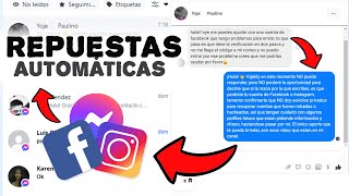 Programar Respuesta y Mensajes Automático en Facebook e Instagram [upl. by Fini204]