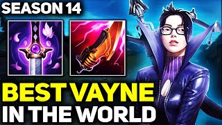 RANK 1 BEST VAYNE IN SEASON 14  AMAZING GAMEPLAY  League of Legends [upl. by Panaggio]