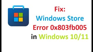 Fix Windows Store Error 0x803fb005 in Windows 1011 [upl. by Suillenroc]