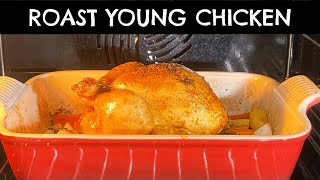 ROAST YOUNG CHICKEN  POUSSIN WITH OVEN VEGETABLES  AxCooking [upl. by Nuahsel125]