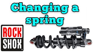 How To Change a spring on a Rock Shox coil shock [upl. by Cirilla218]