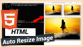 Auto Resize Image with Aspect Ratio  HTML and CSS Tutorial [upl. by Januarius]