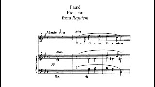 Pie Jesu G Faure  Bb Major Piano Accompaniment tempo about 60 bpm [upl. by Dafodil]