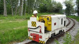 Mining Loco Mole comes from the loco shed  Lancashire Mining Museum [upl. by Unam80]