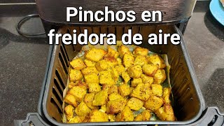 PINCHOS DE CERDO EN FREIDORA DE AIRE AIRFRYER Sin salpicadura fácil y muy rico [upl. by Giule31]