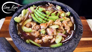 How to Make Aguachile Negro Recipe Aguachiles de Camaron en Salsa Negra [upl. by Crofoot]