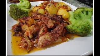 Pulpo Horneado fácil y delicioso [upl. by Aracal]