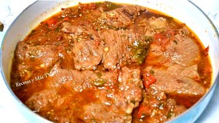 2 Recetas con Carne de Res riquisimás Bistec borracho y Estofado y como Suavizar la Carne [upl. by Nyleve]